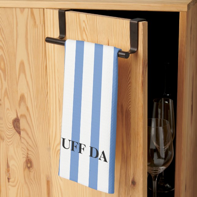Uff Da Dusty Blue Kitchen Handtücher (Drittel gefaltet)