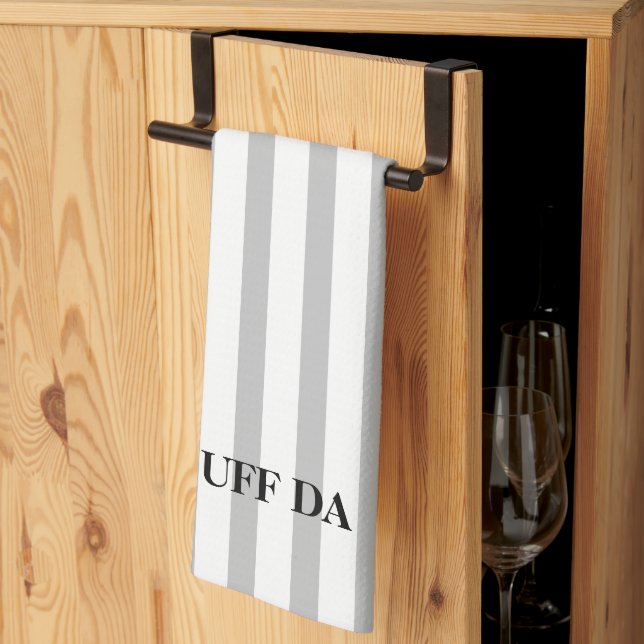 Uff Da Light Gray Kitchen Handtücher (Drittel gefaltet)