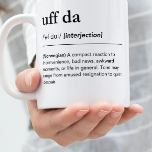Uff Da Lustiges Norwegisches Erbe-Geschenk Norwege Kaffeetasse