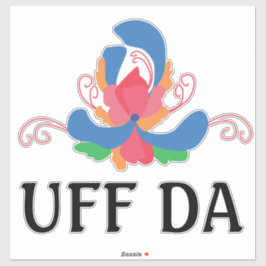 UFF DA Modernes Rosepainting Aufkleber