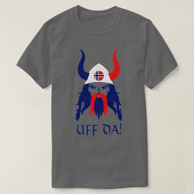 Uff Da Norwegisch Nordic Viking Skandinavien Norwe T-Shirt (Design vorne)