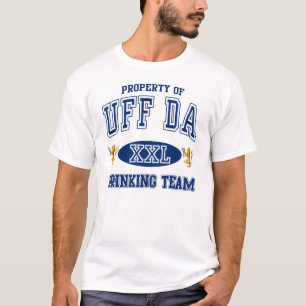 Uff DA norwegisches trinkendes Team T-Shirt