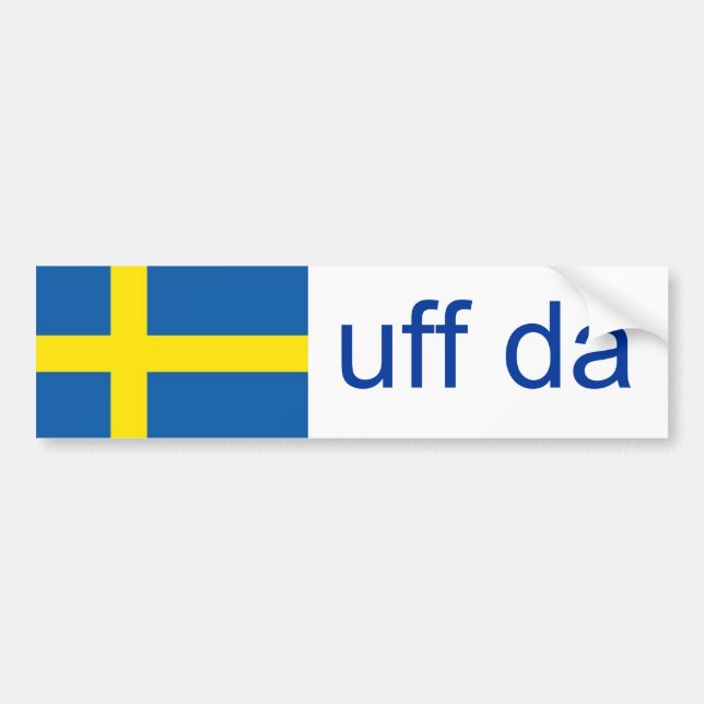 Uff DA Schweden lustiges Schwede Autoaufkleber (Vorne)
