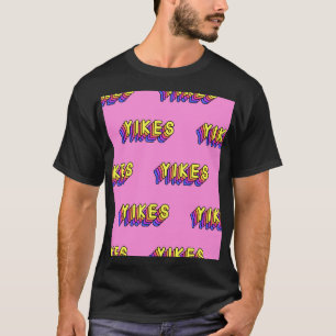 Uff-Worte: Rosa Vintage-Tapete. T-Shirt