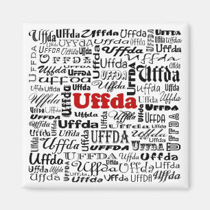 Uffda Square Magnet