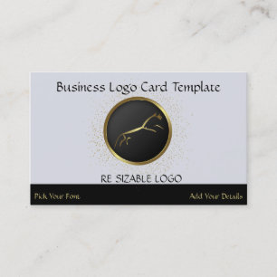 Uffington - Geoglyphen Gold Horse Logo Visitenkarte