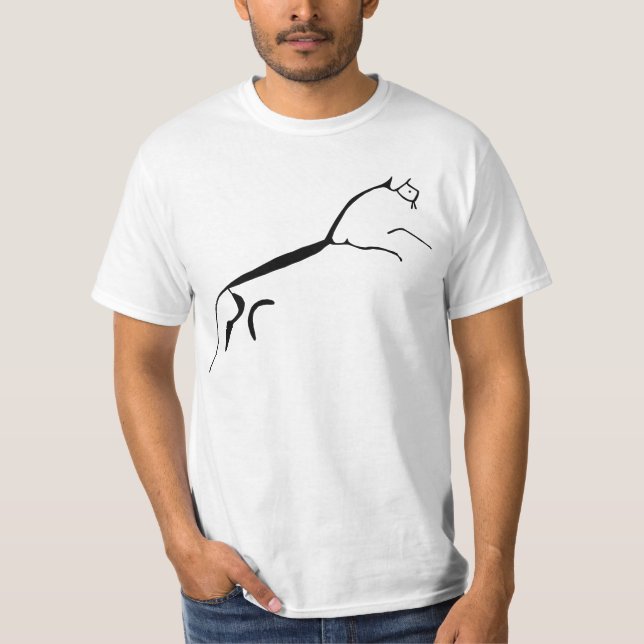 Uffington Schloss-weißes Pferd T-Shirt (Vorderseite)