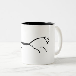 Uffington White Pferd uraltes Geoglyph-Symbol engl Zweifarbige Tasse