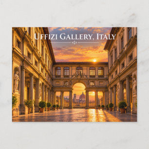 Uffizi-Galerie Florenz Sonnenuntergang Postkarte