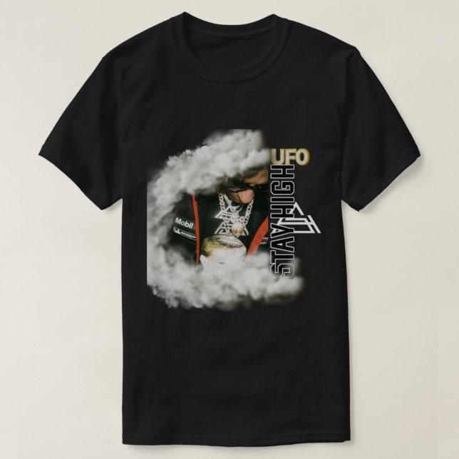 UFO361 BLEIBE HOCHDESIGN Premium T - Shirt (Design vorne)
