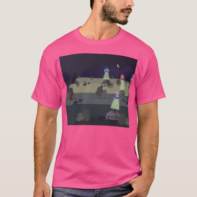 Ufo Abduction Alien T-Shirt (Vorderseite)