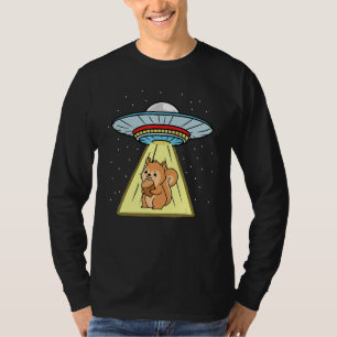 Ufo Abduction Eichhörnchenwaldtier T-Shirt