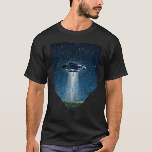 UFO Abduction  Flying Saucer Alien UFO Believers T-Shirt (Vorderseite)