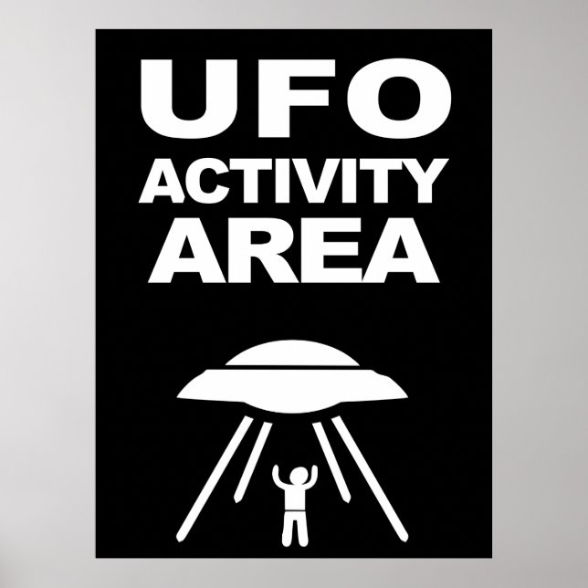UFO-Aktivitätsbereich, Geekdesign Poster (Vorne)