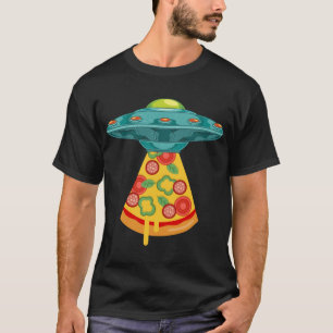 UFO Alien Abduction Pizza Fast Food Lover Sci Fi A T-Shirt