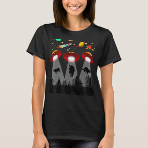 Ufo Alien Entführung Dinosaurier World Ufo Day for T-Shirt