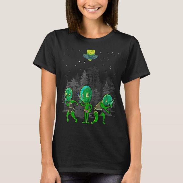 Ufo Alien Entführung Science Fiction Niedliche Ali T-Shirt (Vorderseite)