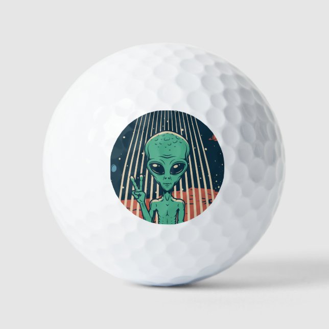 UFO-Alien Golfball (Vorderseite)