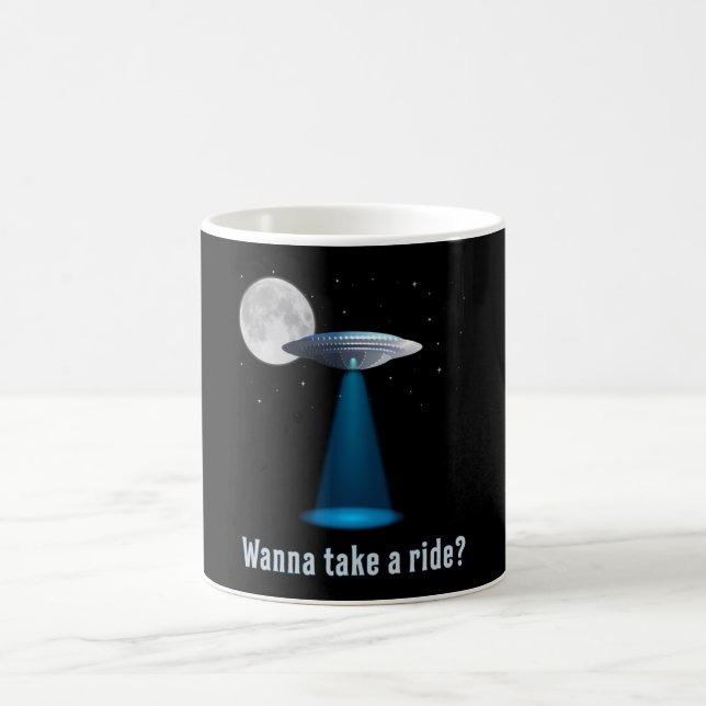 Ufo Alien Science Fiction Space Sci-Fi Funny Gift Kaffeetasse (Mittel)