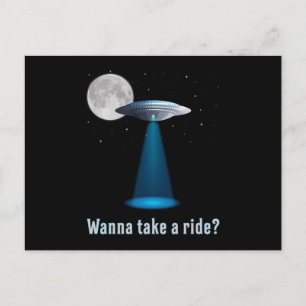 Ufo Alien Science Fiction Space Sci-Fi Funny Gift Postkarte