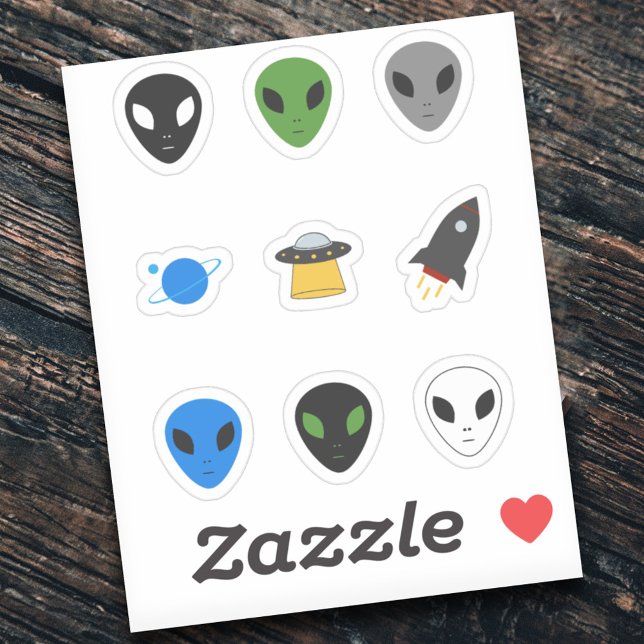 UFO & Alien Set Stickers Aufkleber (UFO & Alien Set Stickers)