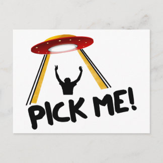 UFO Alien Ship - Pick Me! Postkarte