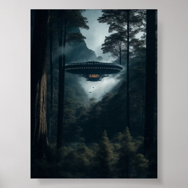 UFO Alien Space Digital Posters & Wall Art Poster (Vorne)