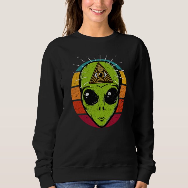 UFO Alien Space Illuminati Occult Masonic All Seei Sweatshirt (Vorderseite)