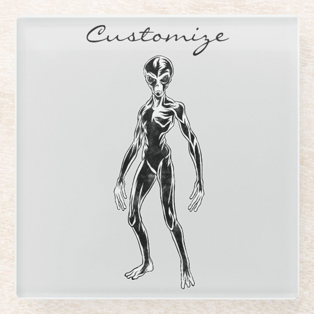 UFO Alien Thunder_Cove Glasuntersetzer (Vorderseite)