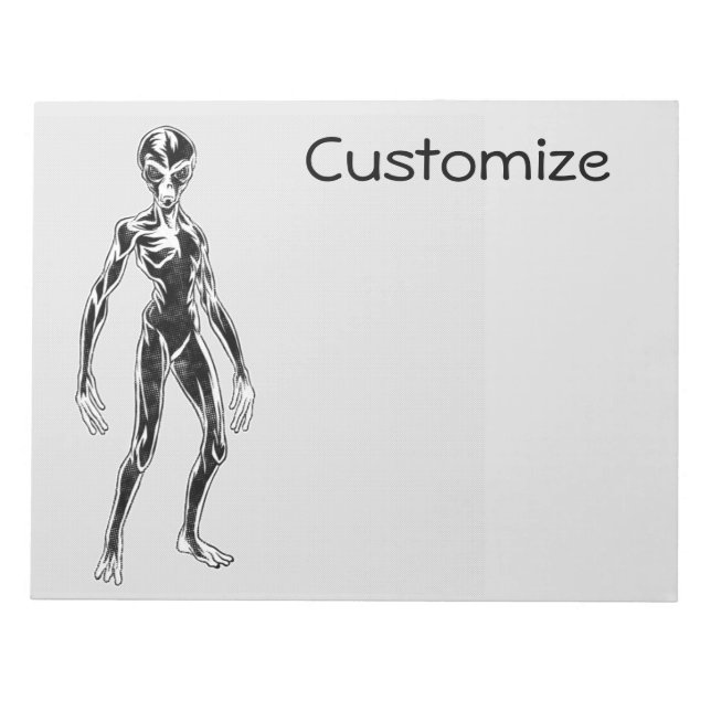 UFO Alien Thunder_Cove Notizblock (Vorderseite)