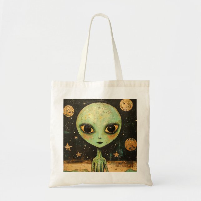 UFO-Alien Tragetasche (Vorne)