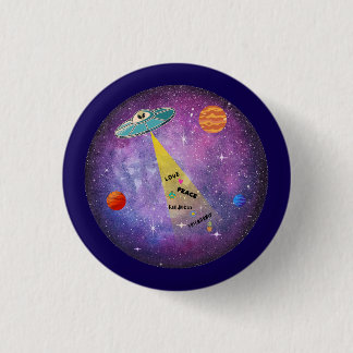 UFO Alien Weltraum Raumfahrtstars Button