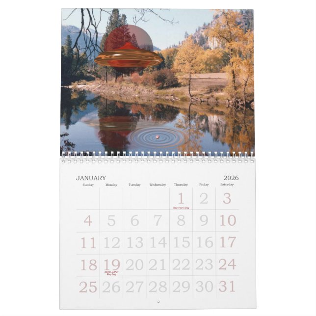 UFO - alienweltValxart Kalender (Jan 2026)