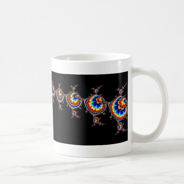 UFO-Angriff - Fraktal-Kunst Tasse (Rechts)