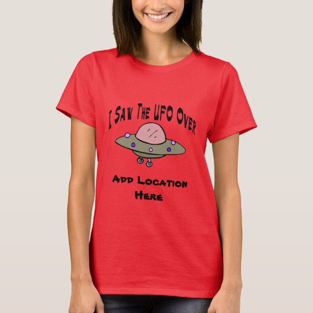 UFO anzeigen, Position anpassen T-Shirt (Vorderseite)