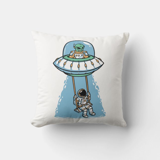 UFO Astronaut Exchange Kissen (Vorderseite)