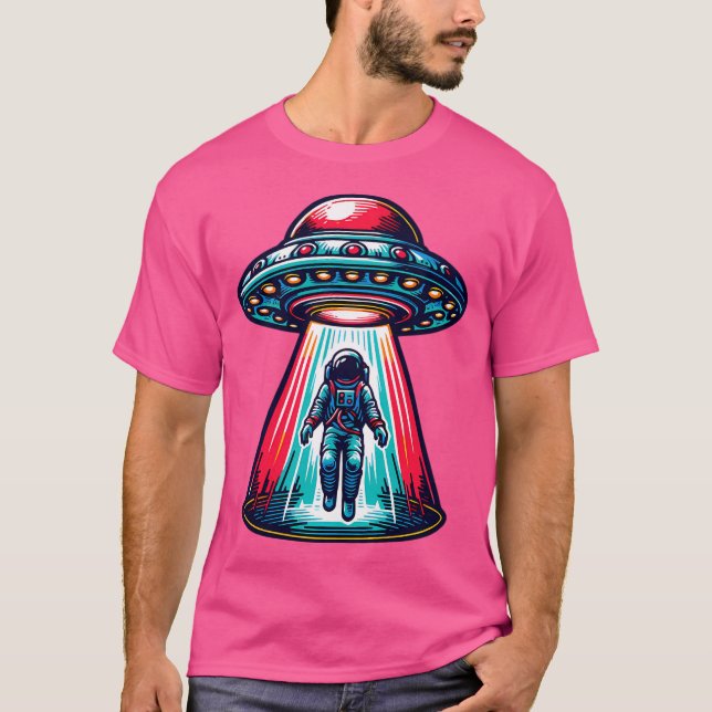 Ufo Astronautenentführung T-Shirt (Vorderseite)