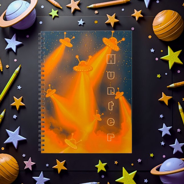 UFO Attack Jupiter-Notebook Notizblock (Von Creator hochgeladen)
