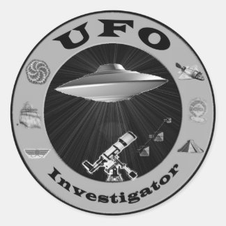 UFO-Aufkleber Runder Aufkleber