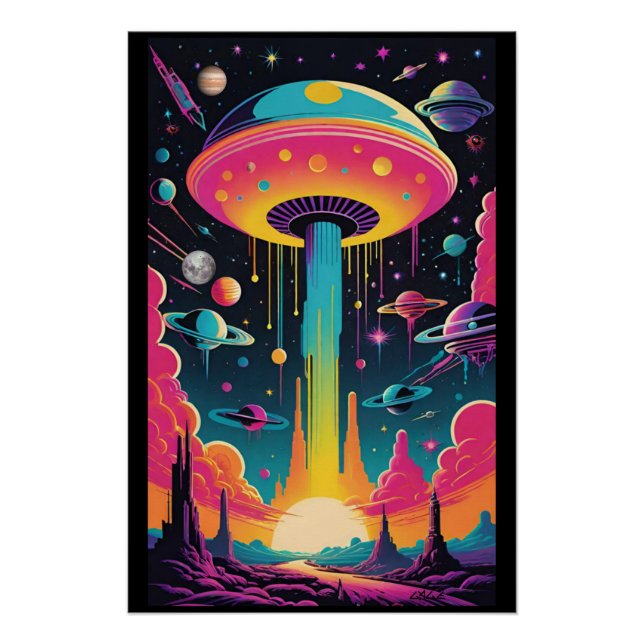 UFO-Begegnung auf Planet 9 Poster (Vorderseite)