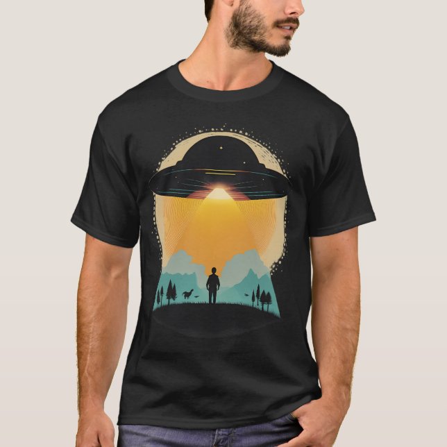 Ufo-Bergentführung T-Shirt (Vorderseite)