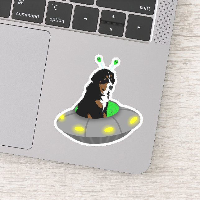 UFO Bernese Mountain Hund Sticker (Detail)