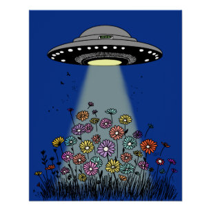 UFO-Blume aufblähen Poster