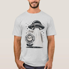 UFO-Blume - Begegnung mit Whimsical and Fun Alien T-Shirt