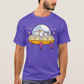 UFO Cat for Cat Lover Junge T-Shirt