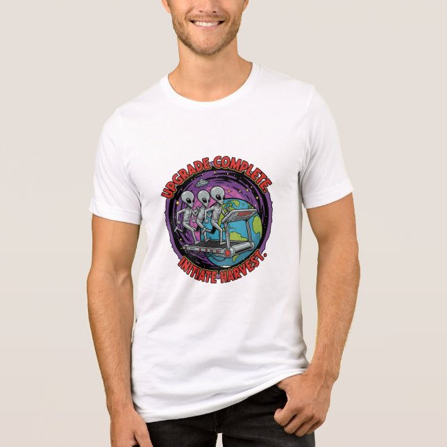 UFO Crime Committee: Planet Harvest Tri-Blend Shirt (Vorderseite)