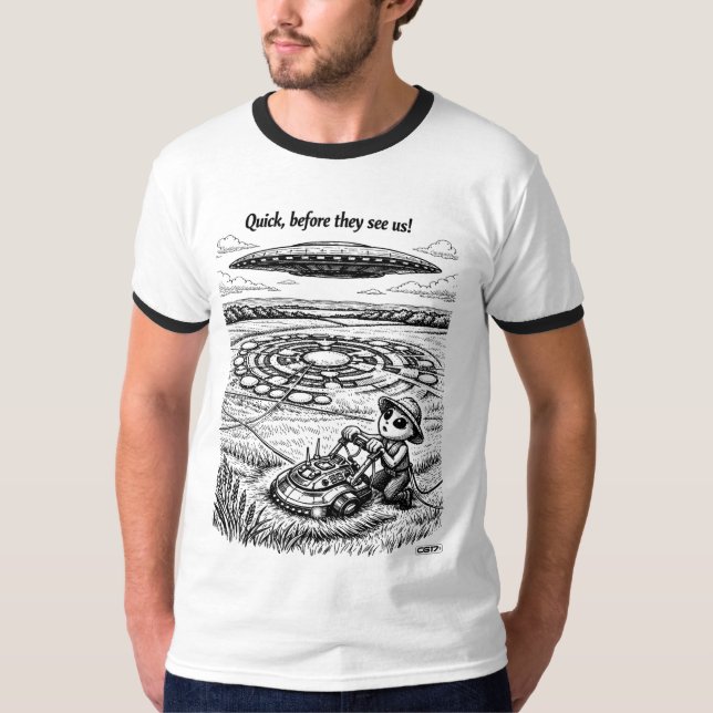 UFO CROP CIRCLES -Quick - T-Shirt (Vorderseite)