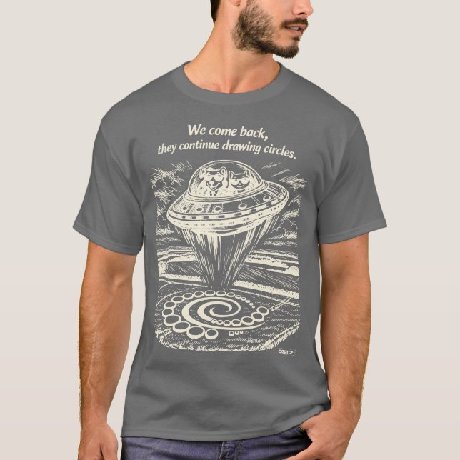 UFO CROP CIRCLES  T-Shirt (Vorderseite)