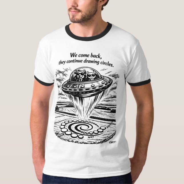 UFO CROP CIRCLES T-Shirt (Vorderseite)
