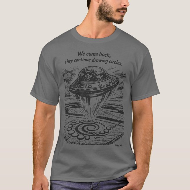 UFO CROP CIRCLES  T-Shirt (Vorderseite)
